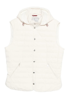 Brunello Cucinelli hooded quilted gilet - Neutrals