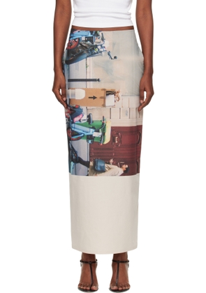 ISSEY MIYAKE Multicolor Street View Midi Skirt