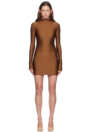 Sportmax Brown Fitted Minidress