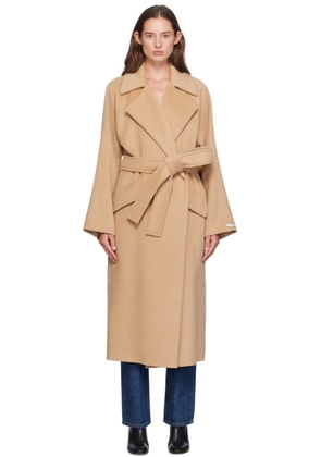 Sportmax Beige Virgin Wool & Cashmere Coat