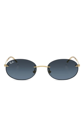 Ray-Ban oval-frame rimless sunglasses - Gold