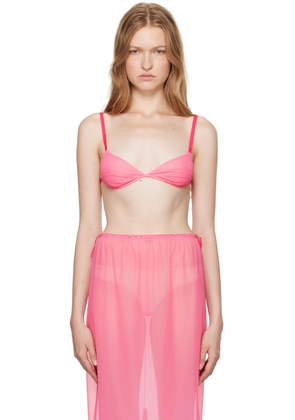 Carven Pink Sheer Bra