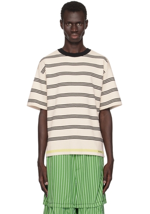 Marni Beige Seaside Stripe T-shirt