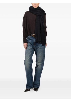 Faliero Sarti frayed-edge scarf - Black