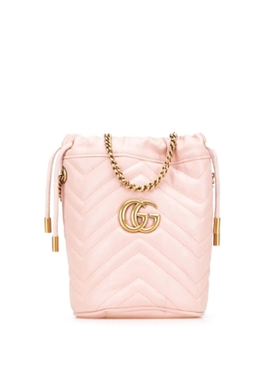 Gucci Pre-Owned 2016-2025 Small GG Marmont Leather Matelasse bucket bag - Pink