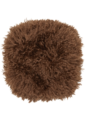 Anna Sui SSENSE Exclusive Brown Faux-Fur Muff Hand Warmer