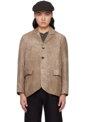 Aviva Jifei Xue Brown Three-Button Blazer