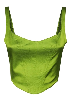 Ermanno Scervino corset-style cropped tank top - Green