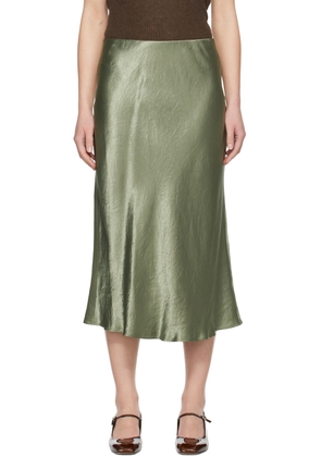 MM by Max Mara Green Alessio Midi Skirt