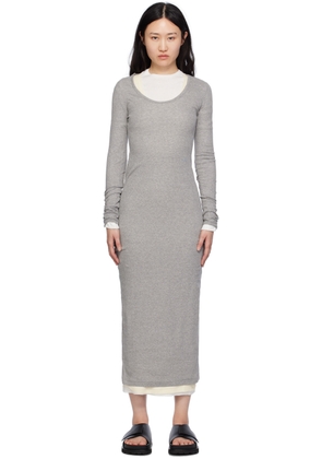 Jil Sander Gray Layered Maxi Dress