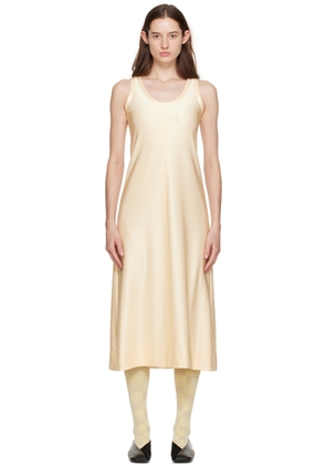 Jil Sander Beige Scoop Neck Midi Dress