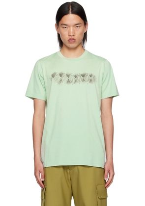 Marni Green Argyle Print T-Shirt