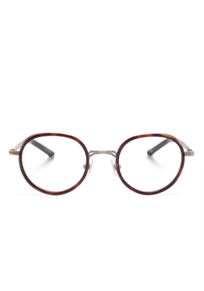 Matsuda round-frame glasses - Brown