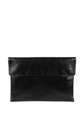 Jil Sander flap clutch bag - Black