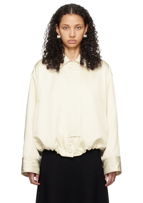 Jil Sander Off-White Padded Bomber Jacket