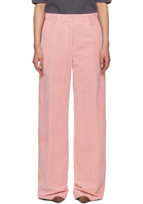 Dries Van Noten Pink Velvet Trousers