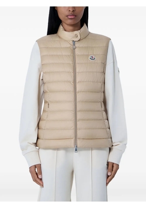 Moncler zip-up quilted gilet - Neutrals