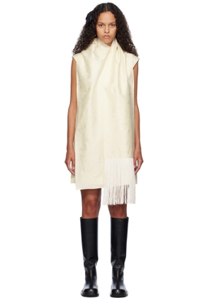 AO YES Off-White Fringed Scarf Minidress