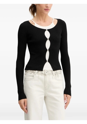 Miss Sixty long-sleeve cut-out cardigan - Black