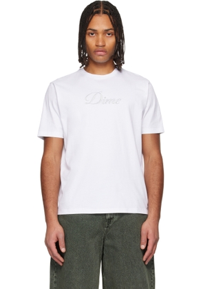 Dime White Cursive T-shirt