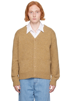 Dries Van Noten Tan V-Neck Cardigan