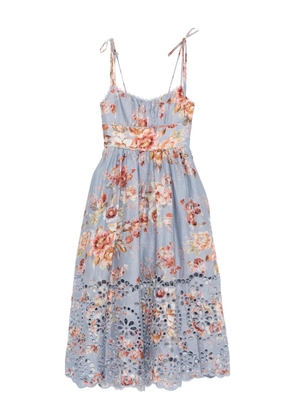ZIMMERMANN Awaken Picnic floral-print midi dress - Blue
