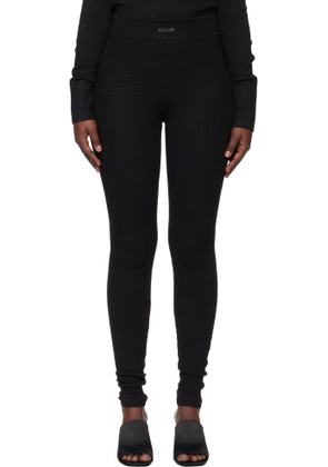 Fear of God ESSENTIALS Black Holiday Waffle Leggings