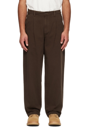 Dime Brown Baggy Chino Trousers