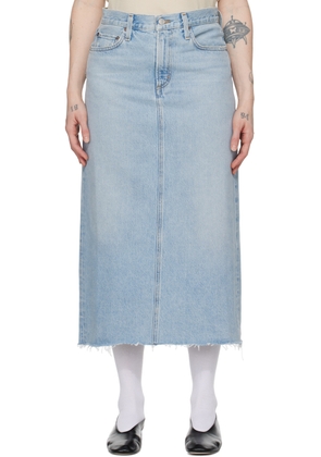 AGOLDE Blue Della Denim Midi Skirt