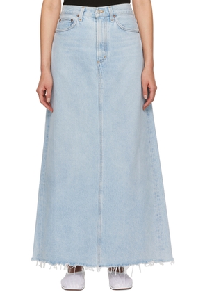 AGOLDE Blue Hilla Denim Maxi Skirt
