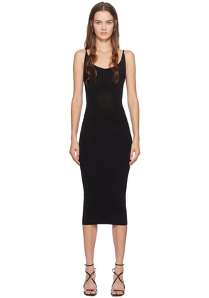 Mugler Black Vampire Sculpting Midi Dress