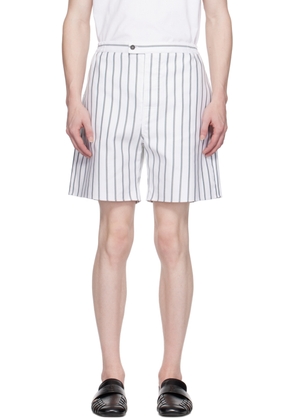 Ferragamo White & Green Informal Shorts