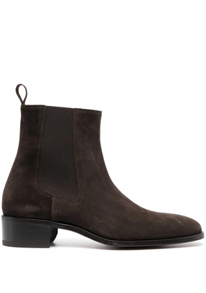TOM FORD 40mm square-toe leather boots - Brown