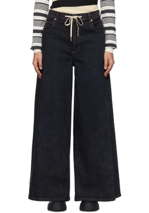 Marni Black Marble Wide-Leg Jeans