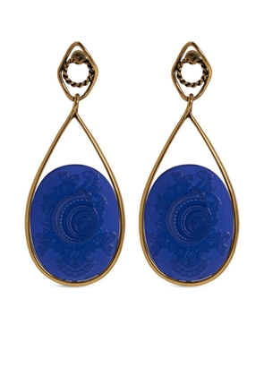 ETRO cameo-shell earrings - Gold