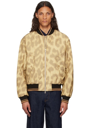 Dries Van Noten Yellow Printed Bomber Jacket