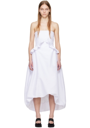 Kika Vargas SSENSE Exclusive White Jane Midi Dress