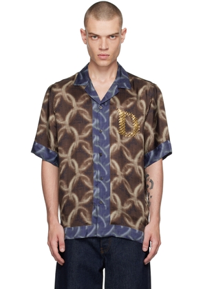 Dries Van Noten Brown Printed Shirt