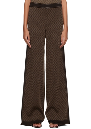 Balmain Brown Mini Monogram Lounge Pants