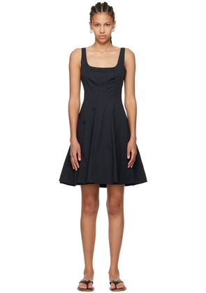 Staud Black Wells Minidress