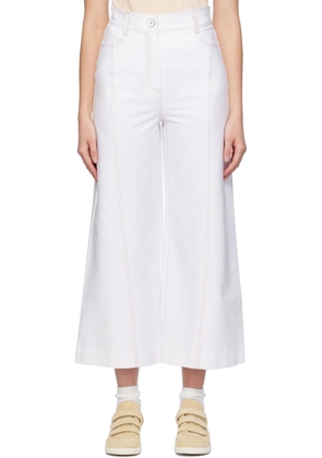 MM by Max Mara White Foster Trousers