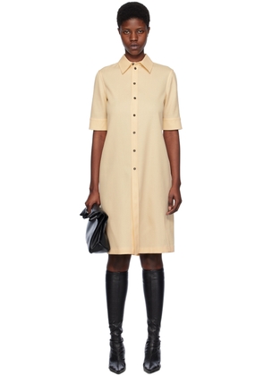 Jil Sander Beige Straight Cut Midi Dress
