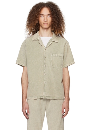 Les Tien Khaki Buttoned Shirt