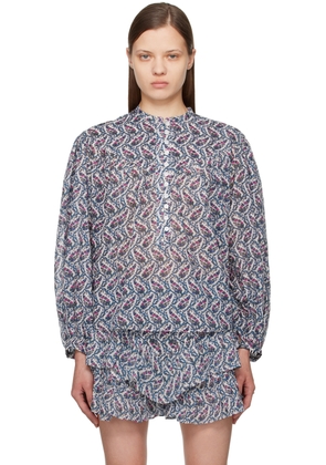 Isabel Marant Etoile Off-White & Blue Salika Shirt