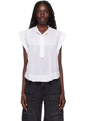 Isabel Marant Etoile White Leaza Blouse