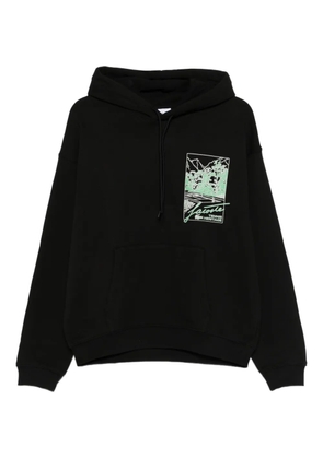 Lacoste graphic hooded sweatshirt - Black