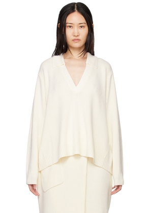 Subtle Le Nguyen Off-White Spread Collar Polo