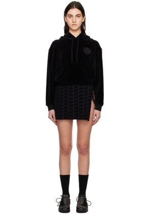 J6 Black Jacquard Minidress