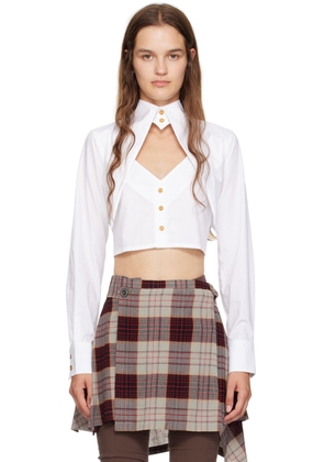 Vivienne Westwood White Cut Off Heart Shirt