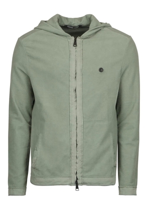 Hannes Roether zip-up green hoodie